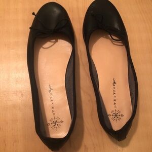 Free People Black Ballet Flats Vegan Size 10